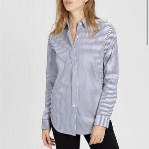 Theory Striped Essential Button-Down Shirt